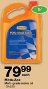 Moto-Ace Multi Grade Motor Oil SAE40-5Ltr Each