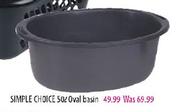 Simple Choice Oval Basin-5l Each