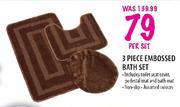 Embossed Bath Set-3 Piece