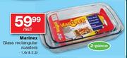 Marinex Glass Rectangular Roasters Set-2 Piece
