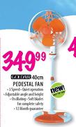 Goldair 40cm Pedestal Fan