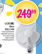 Logik 40cm Wall Fan