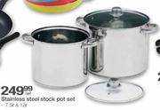 Stainless Steel Stock Pot Set - 7.5 & 12 Ltr Per Set