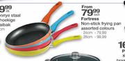 Fortress Non-Stick Frying Pan Assorted Colours-24cm Each