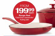 Rouge Red Cast-Iron Frying Pan-28cm Each