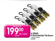 X Strap 4 Pack Ratchet Tie Down-4.6mx25mm