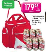 Castle Lager Can In Rucksack Cooler Bag - 12 x 330ml