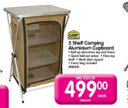 Camp Master 3 Shelf Camping Aluminium Cupboard-Each