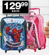 Deluxe Character Trolley Backpack Barbie, Spiderman-each