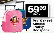 Pre-School Kiddies' Trolley Backpack-each
