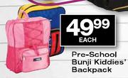 Pre-School Bunji Kiddies' Backpack-each