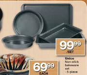 Unico Non-Stick Bakware Set-5 Piece Per Set 