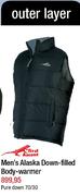 First Ascent Men's Alaska Down Filled Body Warmer