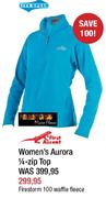 First Ascent Women's Aurora 1/4 Zip Top