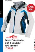 First Ascent Women's Avalanche 3 In 1 Ski Jacket