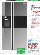 Samsung Mirror Side-By-Side Fridge/Freezer With Mini Bar (RSH1FLMR) - 660 Ltr Each