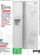 LG Side-By-Side Glass Finish Fridge Freezer (GR-P227LGQV) - 516 Ltr Each