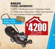 Rolux Petrol Lawnmower-850W