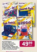 Games Don't Be Angry/Snakes & Ladders/Rummy/3D Hangman/Don't Drop The Marbles-Each
