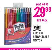 Pritt Kids Art Rectractable Crayon-Per Pack