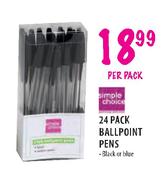 Simple Choice 24 Pack Ballpoint Pens-Per Pack