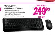 Microsoft Wireless Desktop 800-Per Set