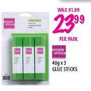 Simple Choice Glue Sticks-40gx3-Per Pack