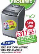 Samsung Top Load Metallic Washing Machine-13kg