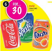 Coca-Cola Cans - 6 x 330ml