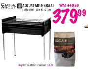 Out & About Adjustable Braai-60 x 45 x 21cm  