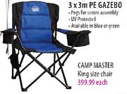 Camp Master King  Size Chair Each