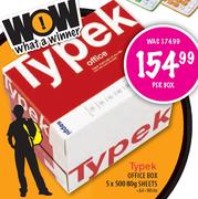Typek Office Box 5 x 500 80g Sheets (A4)-per box