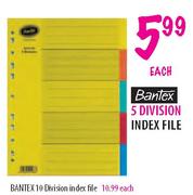 Bantex 5 Division Index File-each