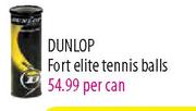 Dunlop Fort Elite Tennis Balls-Per Can
