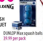 Dunlop Maxsquash Balls-Per Pack