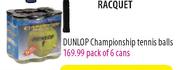 Dunlop Championship Tennis Balls-6's Can
