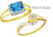 9Ct Gold Birthstone Rings With Precious And Semi Precious Stones