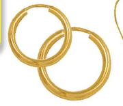 9Ct Gold And Silver Large Single Earring-Each