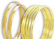 9Ct Gold 'C' Shaped Bangles-4mm Each