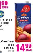 Fruitree Fruit Juice-1.5Ltr Each