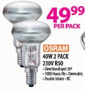 Osram 2 Pack 230V R50-40W Per Pack