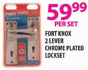 Fort Knox 2 Lever Chrome Plated Lock Set-Per Set