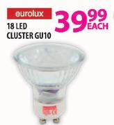Eurolux 18 LED Cluster GU10-Each