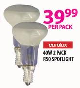 Eurolux 2 Pack R50 Spotlight-40W Per Pack
