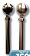 Finishing Touches Black Nickel Or Brushed Chrome 19mm Pole Sets-1m Each