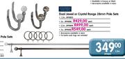 Finishing Touches Dual Jewel Or Crystal Range 28mm Pole Sets-2m Each