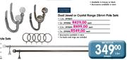Finishing Touches Dual Jewel Or Crystal Range 28mm Pole Sets-2.5m Each