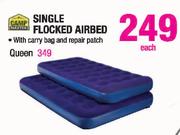 Camp Master Single Flocked Airbed-Each
