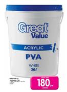 Great Value 20Ltr Acrylic PVA