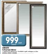 Ornate Framed Mirror-Each